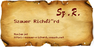 Szauer Richárd névjegykártya