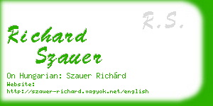 richard szauer business card
