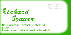richard szauer business card